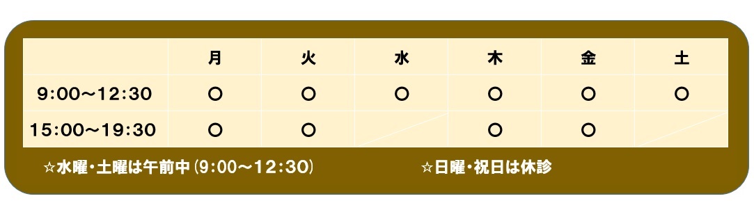 いとう整骨院　馬橋　受付時間